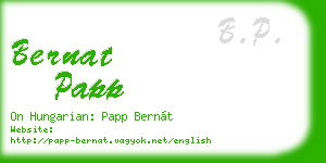bernat papp business card